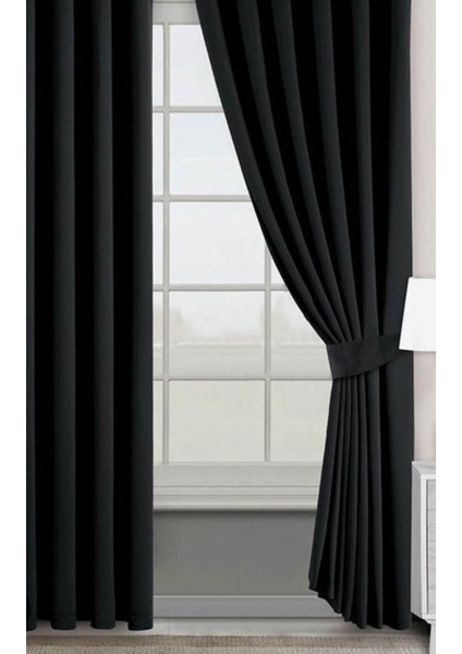 Fon Perde 1 Takım *2 Kanat* Sık Pile,kadife Görünümlü Kalın Fon Perde 85X260