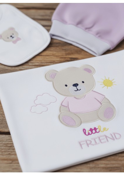 Yenidoğan, Bebek 10'lu Hastane Çıkışı, Zıbın Seti, %100 Pamuk, Ayı Nakışlı Hediyelik Set fırsatları