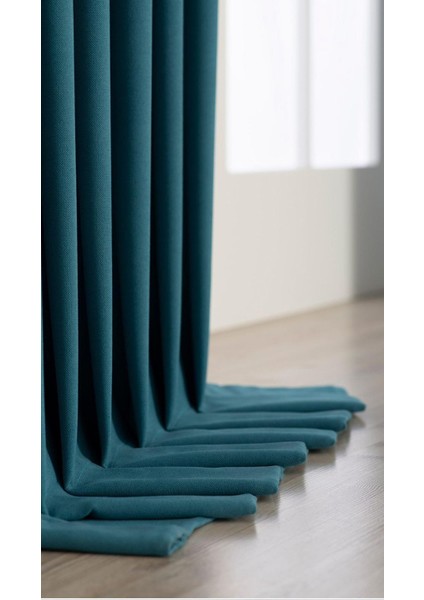 Fon Perde 1 Takım *2 Kanat* Sık Pile,kadife Görünümlü Kalın Fon Perde 85X260