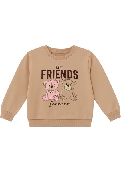 Best Friends Yazılı Ayıcık Baskılı 2 Iplik Eşofman Takımı indirimleri