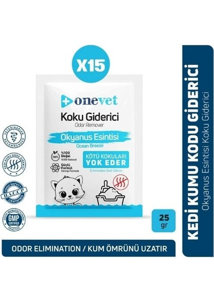 Kedi Kumu Koku Giderici 25 gr Okyanus Esintili 15 Adet