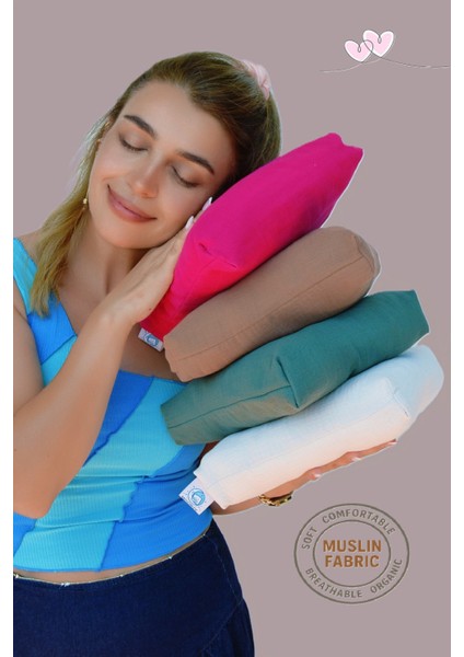 Müslin Kumaşlı Çok Amaçlı Pilates ve Destek Yastığı – Yıkanabilir Kılıflı Plates Yastığı indirimleri