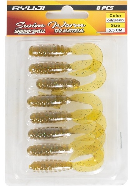 Swim Worm 5.5 cm Tpr Kokulu Silikon Yem modelleri