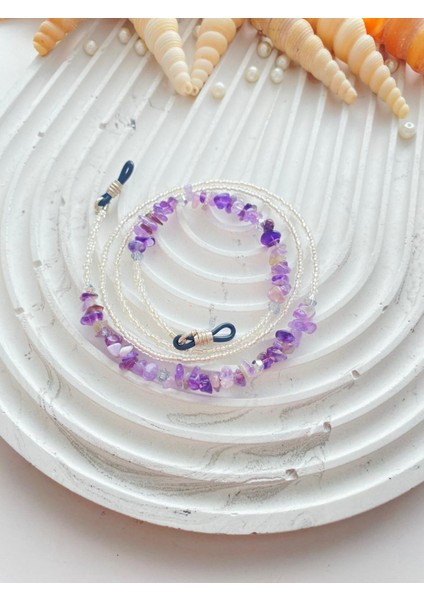 Ametist Taşlı Kadın Gözlük Ipi modelleri