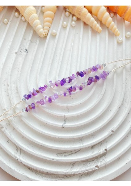 Ametist Taşlı Kadın Gözlük Ipi