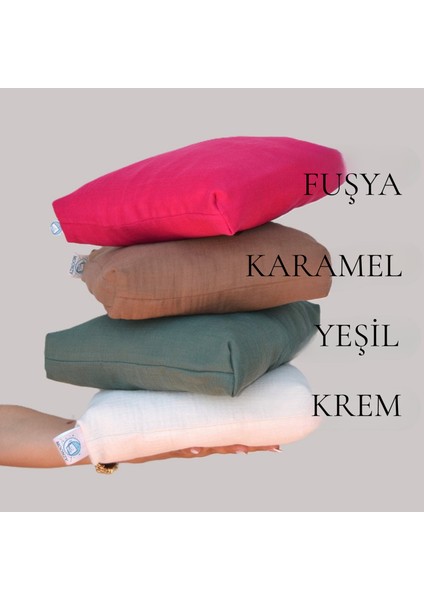 Müslin Kumaşlı Çok Amaçlı Pilates ve Destek Yastığı – Yıkanabilir Kılıflı Plates Yastığı