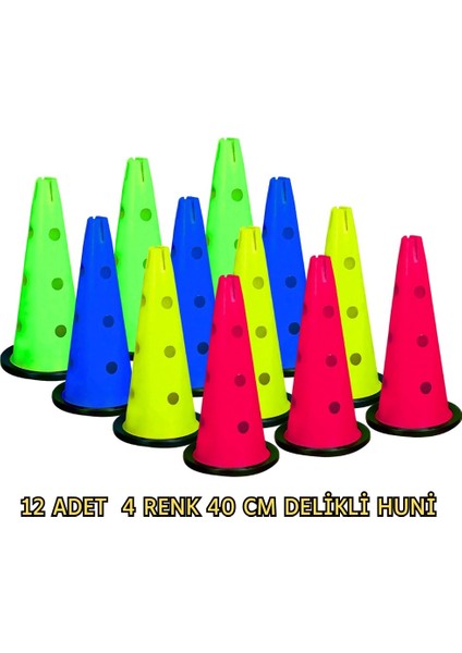 t 12 Adet 40 cm Delikli Antrenman Hunisi