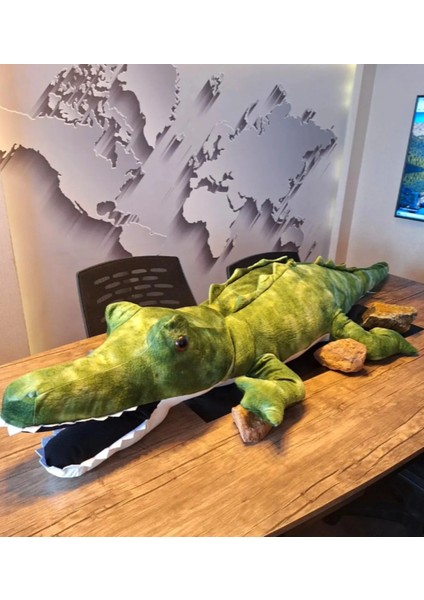 Vahşi Timsah 1 Metre Peluş Oyuncak Uyku ve Oyun Arkadaşı Safari modelleri