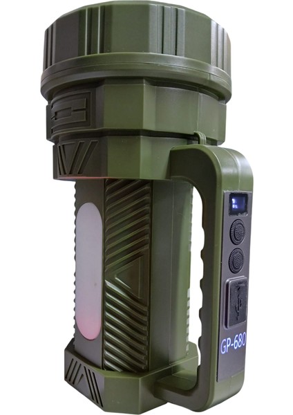 GP-680 Şarjlı El Feneri | 100W Projektör – 7 Mod – 2000MAH – Powerbank Özelliği fiyatları