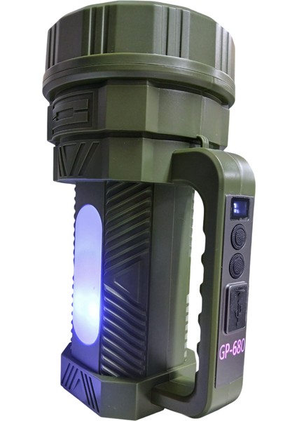 GP-680 Şarjlı El Feneri | 100W Projektör – 7 Mod – 2000MAH – Powerbank Özelliği modelleri