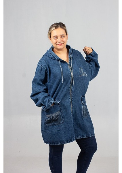 Tarzına Işıltı Kat! Cepleri Taş Işlemeli Battal Boy Kot Mont modelleri