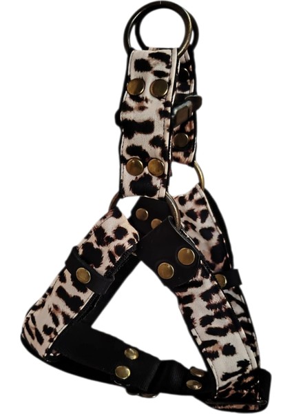 Köpek göğüs tasması minik ırk leopar desen saten kumaş kolon genişlik:2,5cm göğüs ölçüsü:30-50cm ayarlamalı dog harness GT4-8 fırsatları