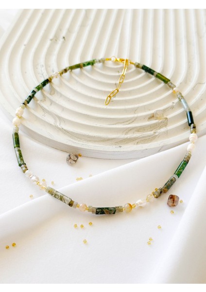 Inci Amazonit ve Sitrin Doğaltaşlı Kolye fiyatları