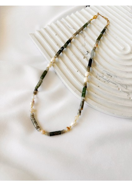 Inci Amazonit ve Sitrin Doğaltaşlı Kolye fırsatları