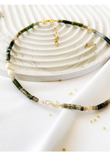 Inci Amazonit ve Sitrin Doğaltaşlı Kolye indirimleri