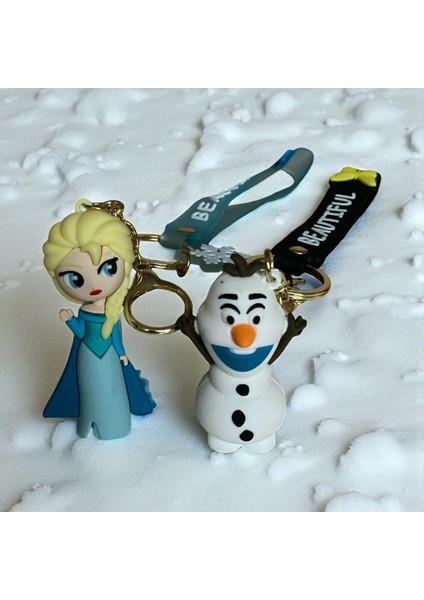 Elsa & Olaf Figürlü Anahtarlık ve Çanta Süsü