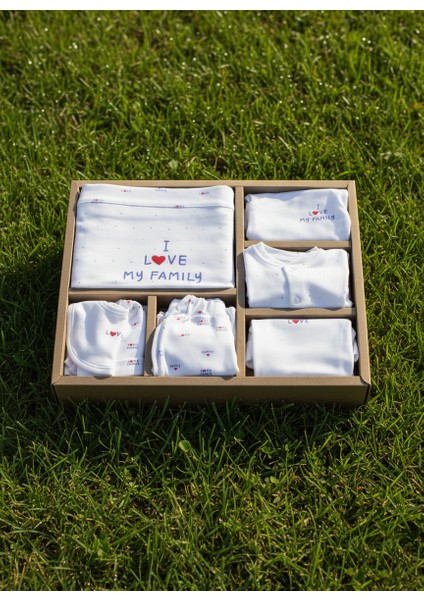 Yenidoğan || Bebek 10'lu Hastane Çıkışı Seti || %100 Pamuk || I Love My Family Seti modelleri