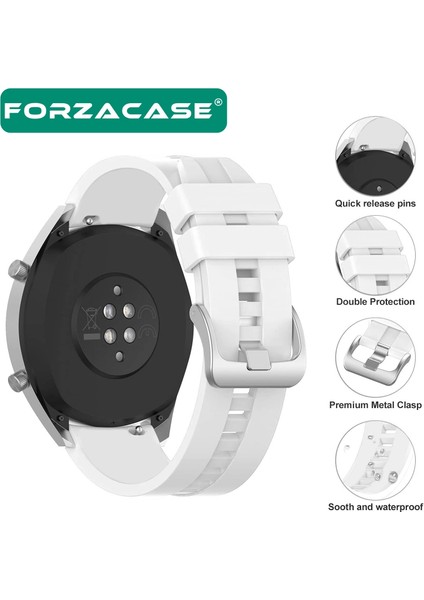 Huawei Watch Gt 6 46MM ile Uyumlu Tokalı Çizgi Desen Silikon Kordon Kayış - FC369 indirimleri