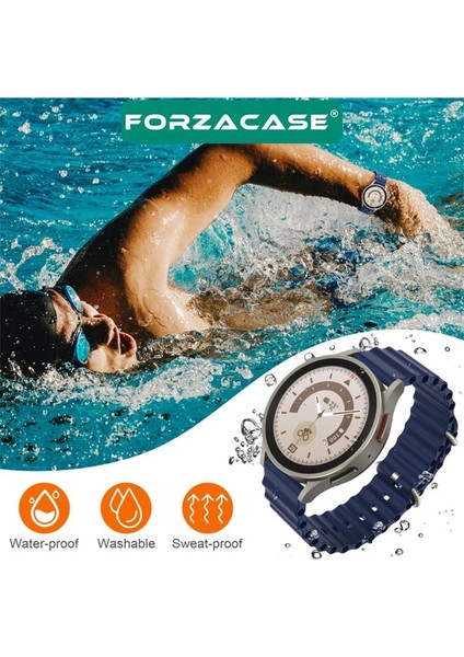 Huawei Watch Gt 6 46MM ile Uyumlu Ocean Oluklu Silikon Kordon Kayış - FC143 modelleri