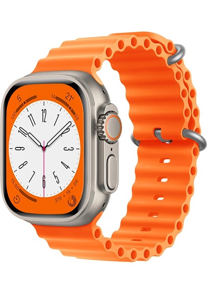 Apple Watch Se 3 40MM Için Oluklu Ocean Silikon Kordon Kayış - FC006