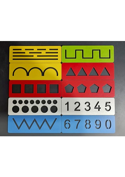 Montessori Ahşap Çizgi Çalışma Seti El Kası Geliştirme ve Şekil Çalışma Seti fiyatları