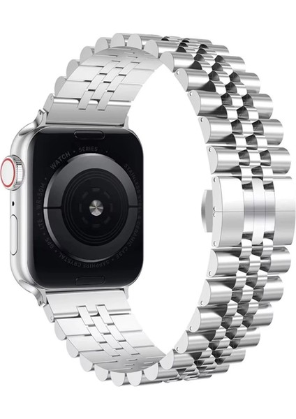 Apple Watch Se 3 40MM ile Uyumlu Rolex Tasarım Metal Kordon Kayış - FC879