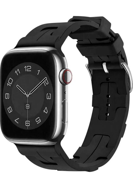 Apple Watch 11 42MM ile Uyumlu Hermes Silikon Kordon Kayış - FC241