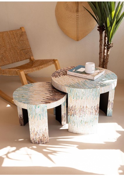 Sedef Tabure Yan Sehpa 66X48 cm TLC0119 fiyatları