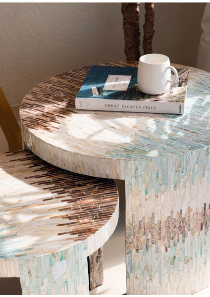 Sedef Tabure Yan Sehpa 66X48 cm TLC0119 indirimleri