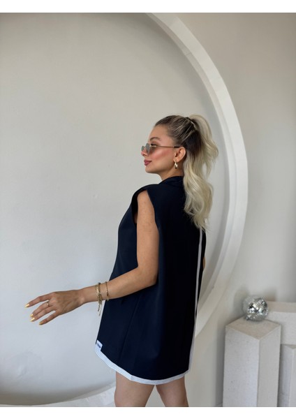 Lacivert Oversize Astarlı Yelek indirimleri