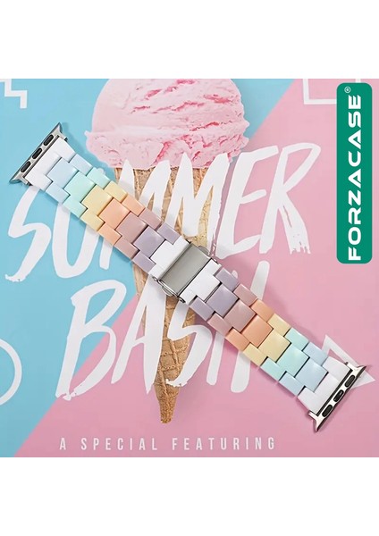 Apple Watch Ultra 3 49MM ile Uyumlu Için Renkli Baklalı Kordon Kayış - FC688 modelleri