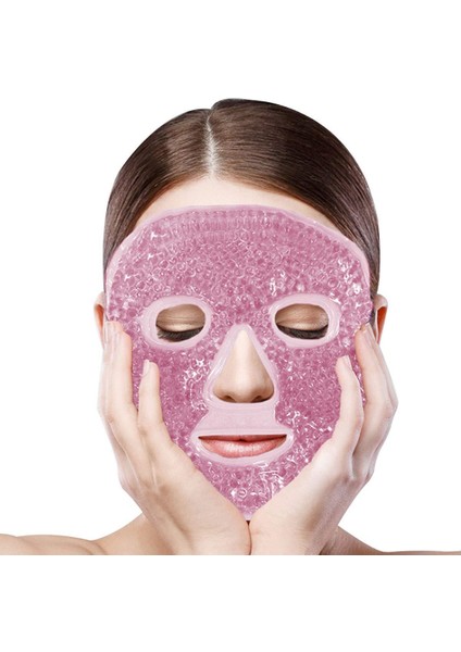 Pembe Boncuklu Soğuk Sıcak Jel Yüz Maskesi Buz Rahatlatıcı Kozmetik Yüz Yogası Maske modelleri