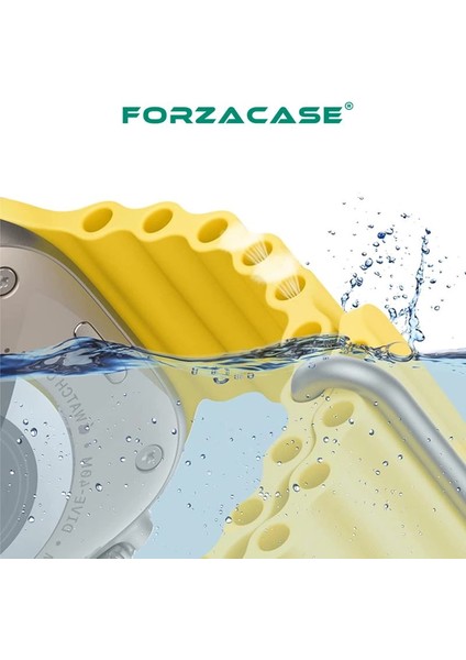 Apple Watch 11 46MM ile Uyumlu Oluklu Ocean Silikon Kordon Kayış - FC007 fiyatları