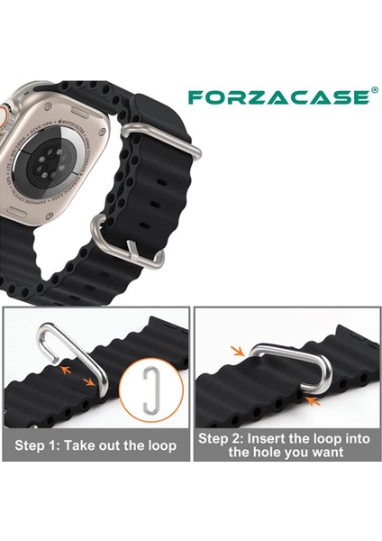 Apple Watch 11 46MM ile Uyumlu Oluklu Ocean Silikon Kordon Kayış - FC007 indirimleri