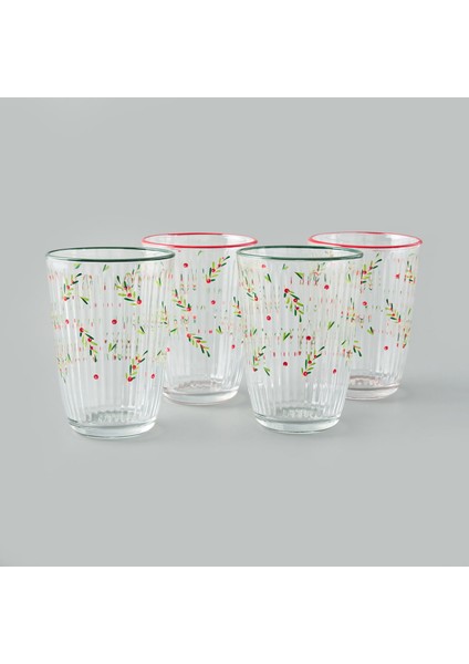 Clara 4'lü Meşrubat Bardağı Seti - Renkli - 395 ml