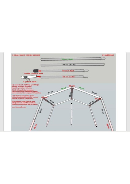3 + 1 Mutfaklı Kamp Çadırı Orman Barınak Depo Şantiye 8-10 Kişilk Çadırlar fiyatları