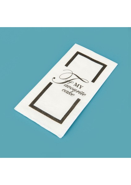 Kitchen 25'li My Favorite Cake Desen Peçete - Beyaz - 16X8 cm fiyatları