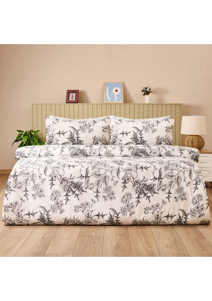 Soft Novera Kolay Ütülenir Çift Kişilik Nevresim Seti - Antrasit