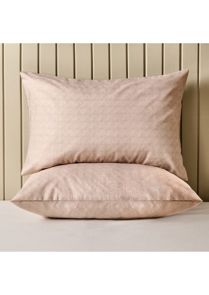 Soft Tanura Kolay Ütülenir 2'li Yastık Kılıfı - Bej - 50X70 cm