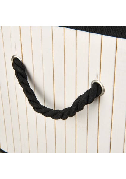 Living Çok Amaçlı Dekoratif Sepet - Beyaz / Siyah - 30X30X30 cm modelleri