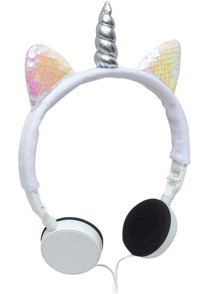 Kablolu Kulaküstü Peluş Unicorn Kulaklık