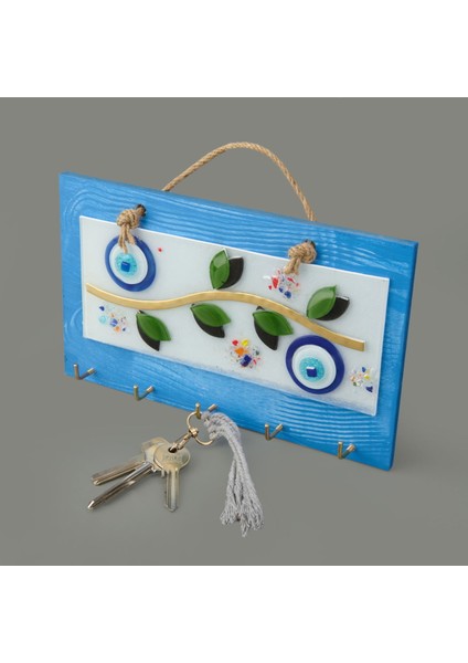 Deco Zeytin Anahtar Askısı - Mavi - 25 cm fiyatları