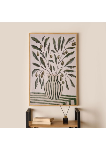 Deco Green Culture Olive Kanvas Tablo - Yeşil - 90X60 cm