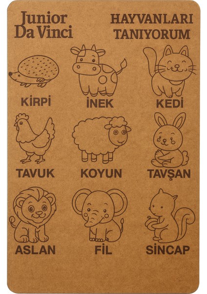 Hayvanları Tanıyorum – Çocuklar Için Eğitici Ahşap Stem Oyuncak, Puzzle, Montessori fiyatları