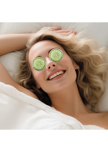 Salatalık Desenli Soğuk Sıcak Jel Göz Maskesi Buz Rahatlatıcı Kozmetik Yüz Yogası 2'li Maske fiyatları