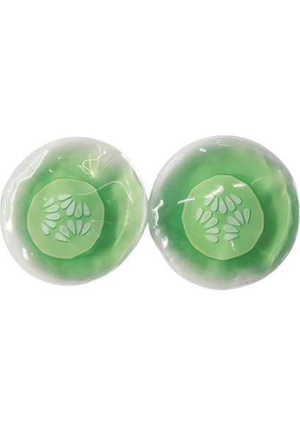 Salatalık Desenli Soğuk Sıcak Jel Göz Maskesi Buz Rahatlatıcı Kozmetik Yüz Yogası 2'li Maske fırsatları