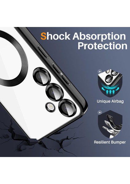 Samsung Galaxy S25+ Için Manyetik Şeffaf Telefon Kılıfı, Lens Koruma Kapağı Siyah (Yurt Dışından) indirimleri