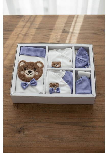 Enidoğan || Bebek 10'lu Hastane Çıkışı || Zıbın Seti, %100 Pamuk || Ayı Nakışlı Hediyelik Set fırsatları