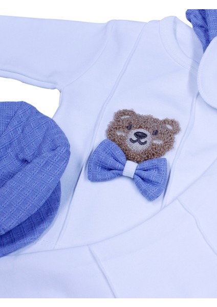 Enidoğan || Bebek 10'lu Hastane Çıkışı || Zıbın Seti, %100 Pamuk || Ayı Nakışlı Hediyelik Set indirimleri