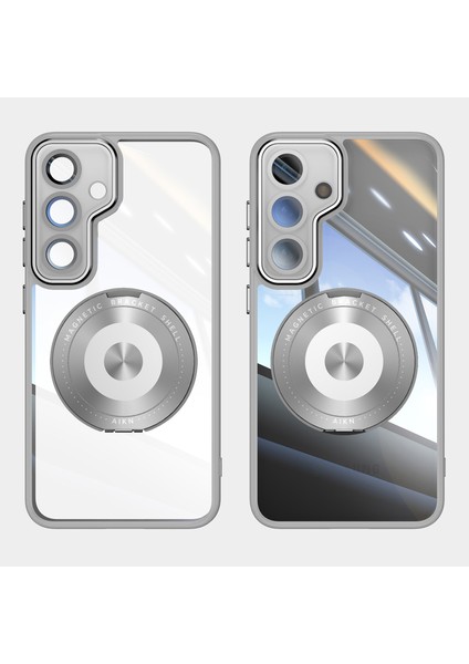 Samsung Galaxy S25+ Için Hibrit Pc + Tpu Kasa, Manyetik Braket Gri (Yurt Dışından) fiyatları